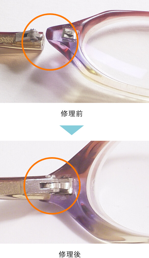蝶番折れ